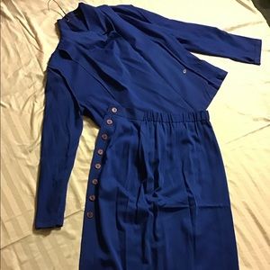 🖤Vintage Blue Office Look